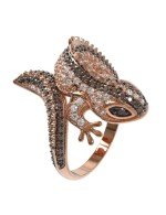 Кольцо из золота 585 пробы c фианитом