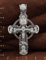 Крест из белого золота 585 пробы