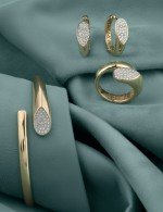 Серьги из золота 585 пробы c бриллиантами