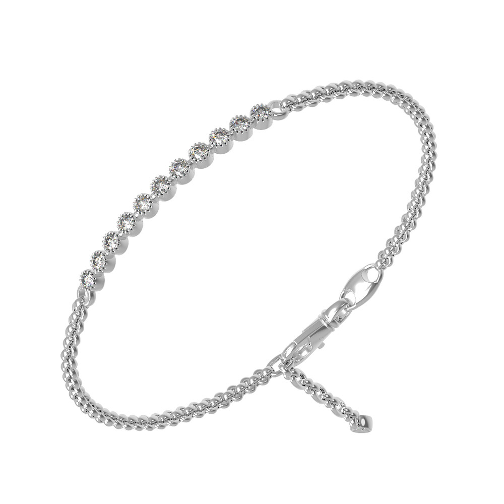 Браслет из белого золота c бриллиантами