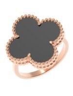Кольцо из золота 585 пробы c ониксом