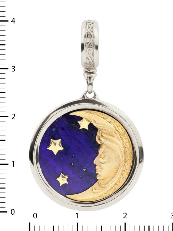 Подвеска из белого золота c лазуритом