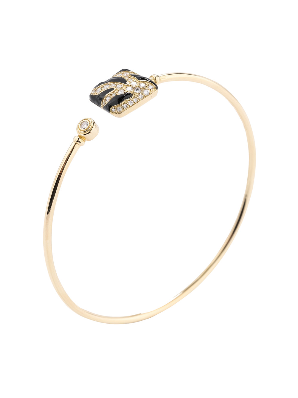 Браслет из лимонного золота c эмаль и бриллиантами