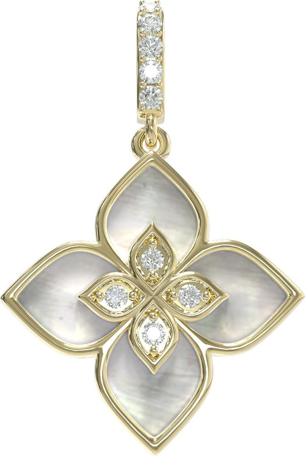 Подвеска из лимонного золота c бриллиантами и перламутром
