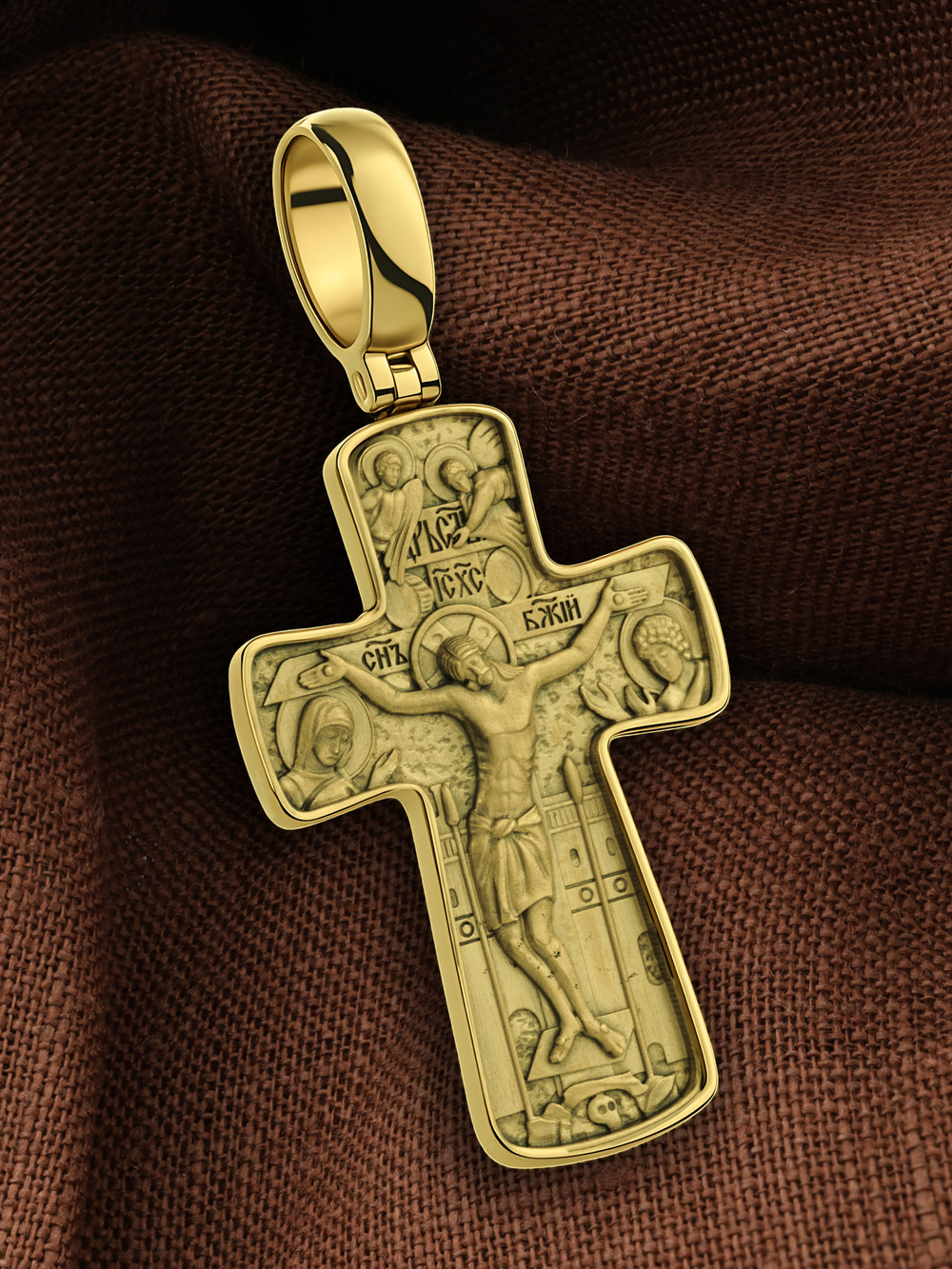 Крест из лимонного золота
