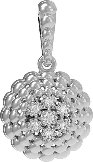 Подвеска из белого золота c бриллиантами
