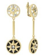 Серьги из лимонного золота 585 пробы