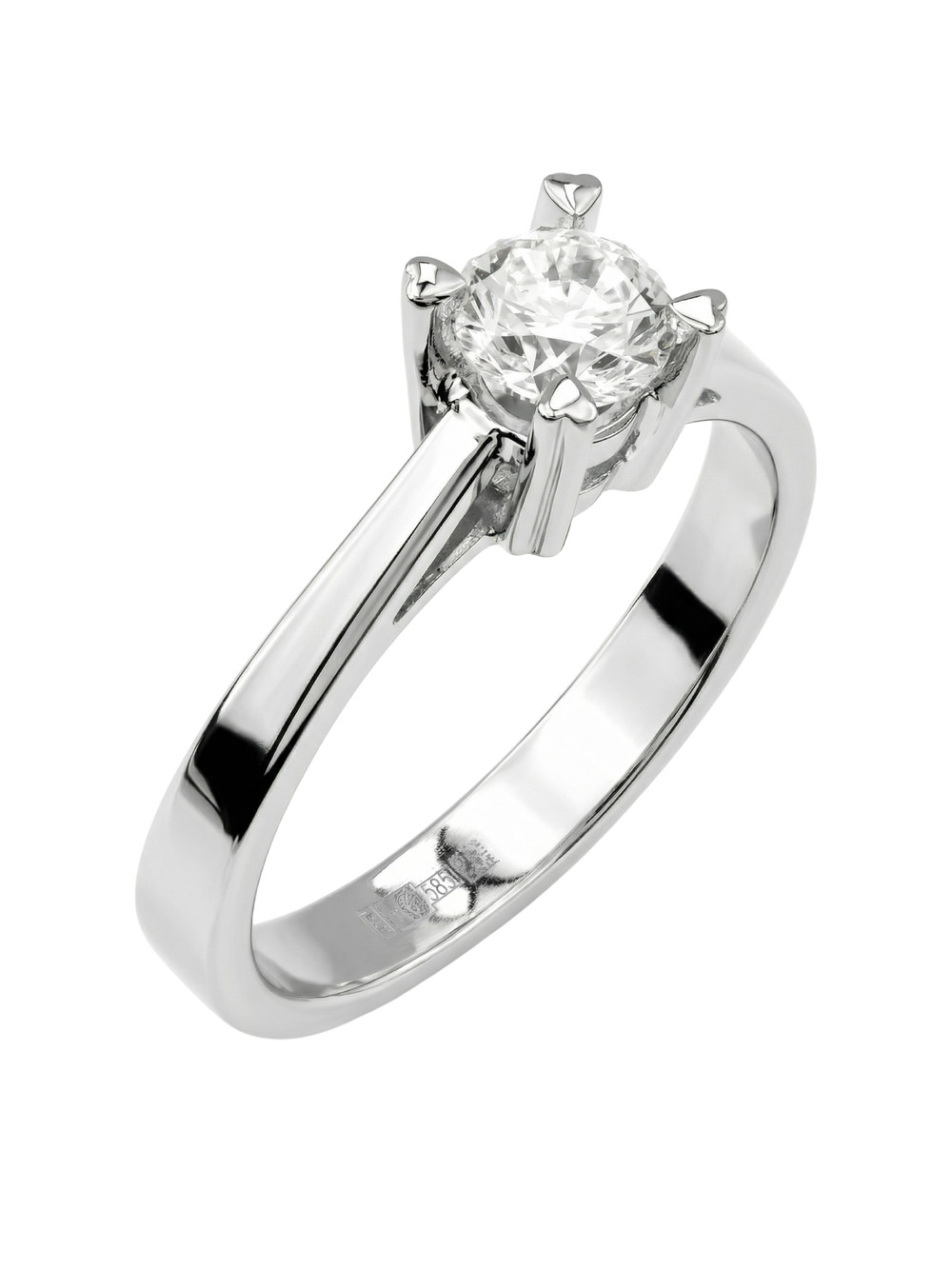 Кольцо из белого золота c бриллиантами