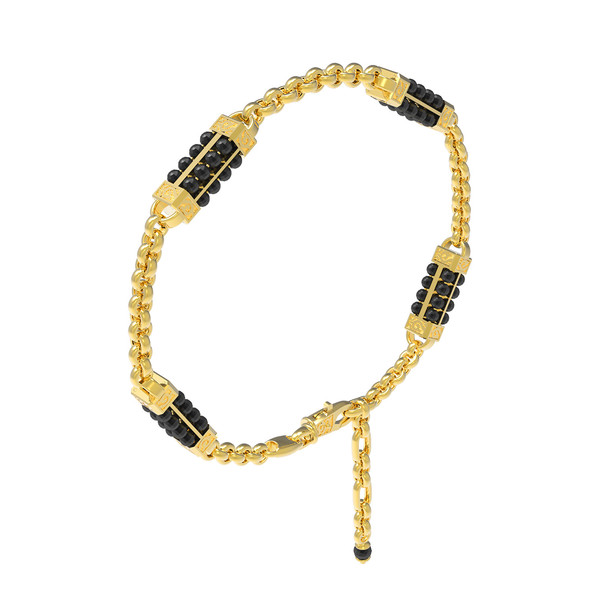 Браслет из лимонного золота c ониксом