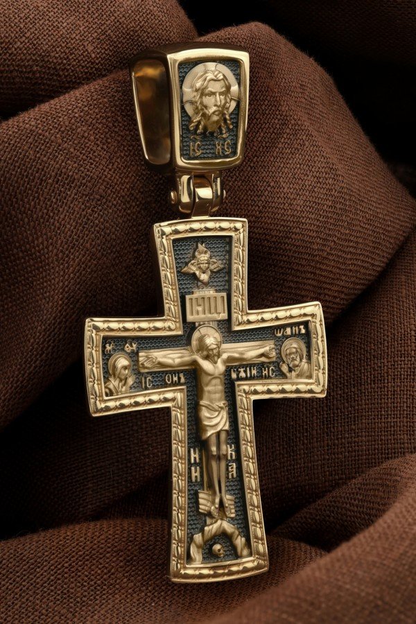 Крест из лимонного золота