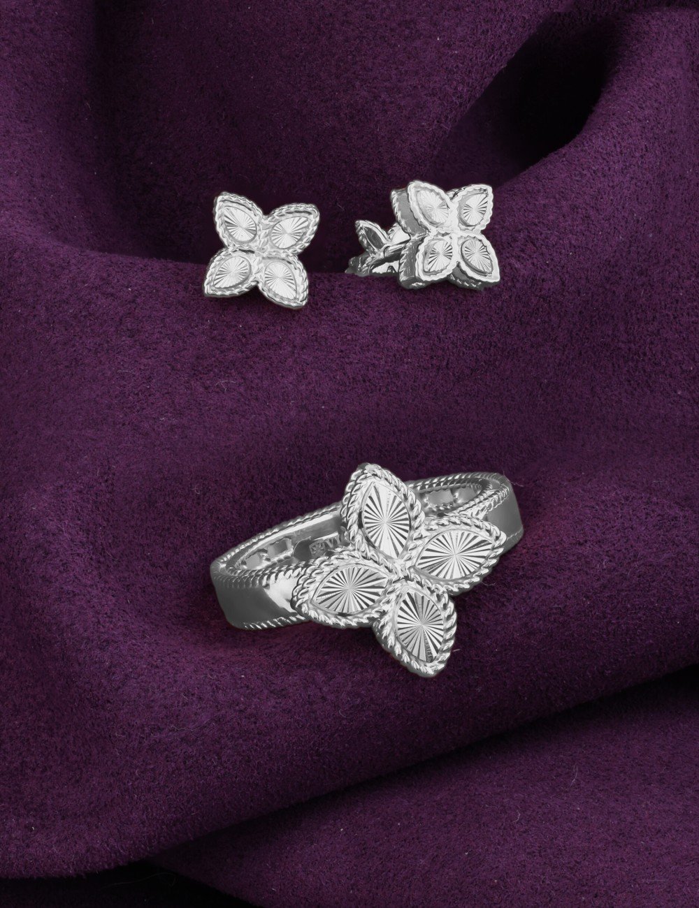 Серьги из белого золота 585 пробы