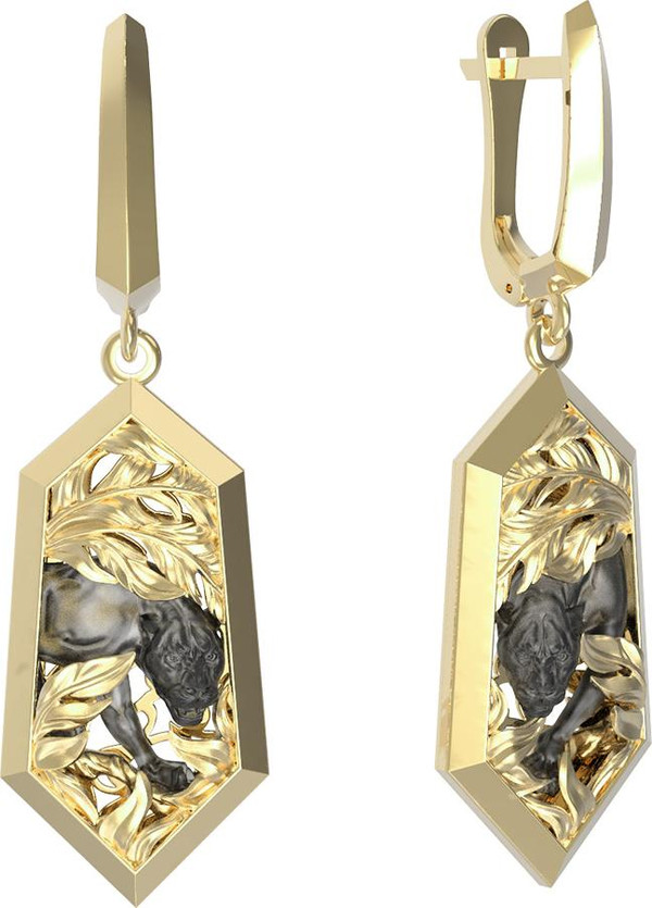 Серьги из лимонного золота