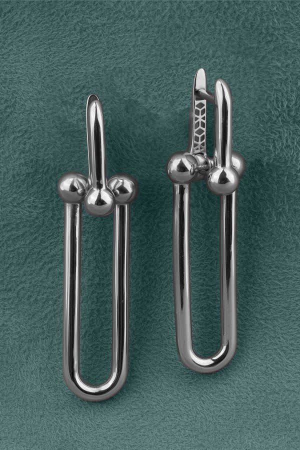 Серьги из белого золота 585 пробы