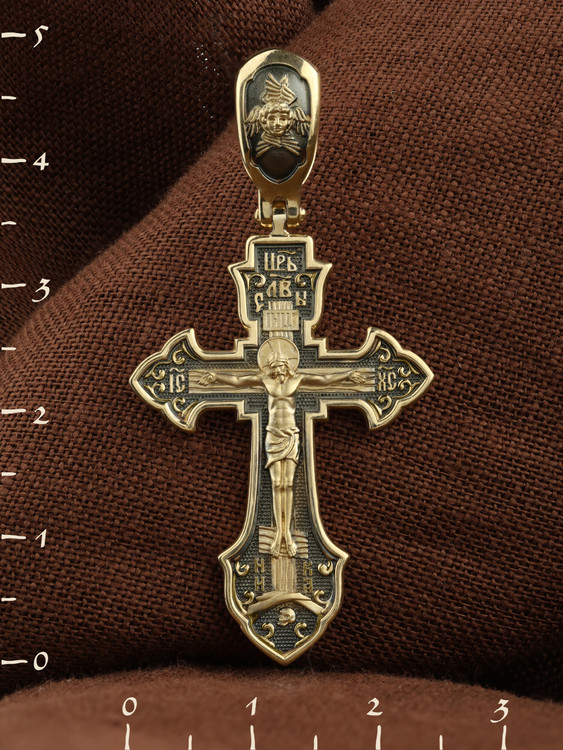 Крест из лимонного золота