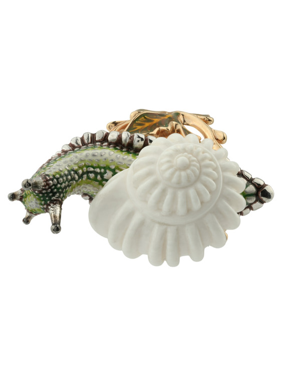 Кольцо из золота c эмаль и бивнем мамонта