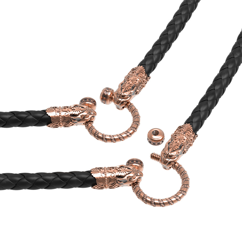 Шнурок кожаный из золота c кожаным шнурком