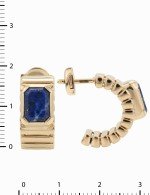 Серьги из золота 585 пробы c лазуритом