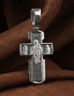 Крест из белого золота 585 пробы