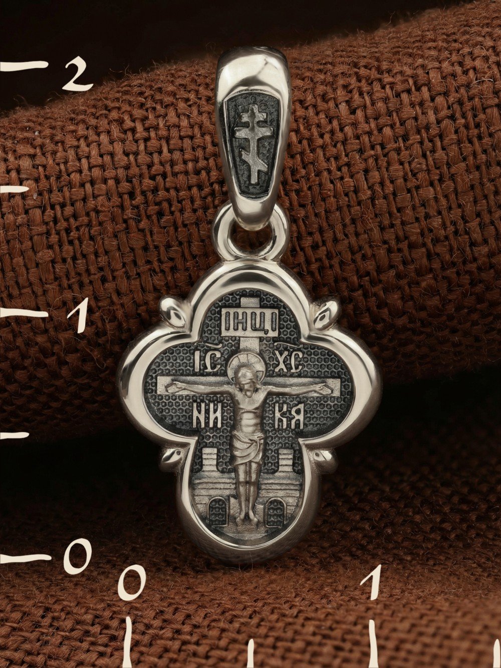 Крест из белого золота