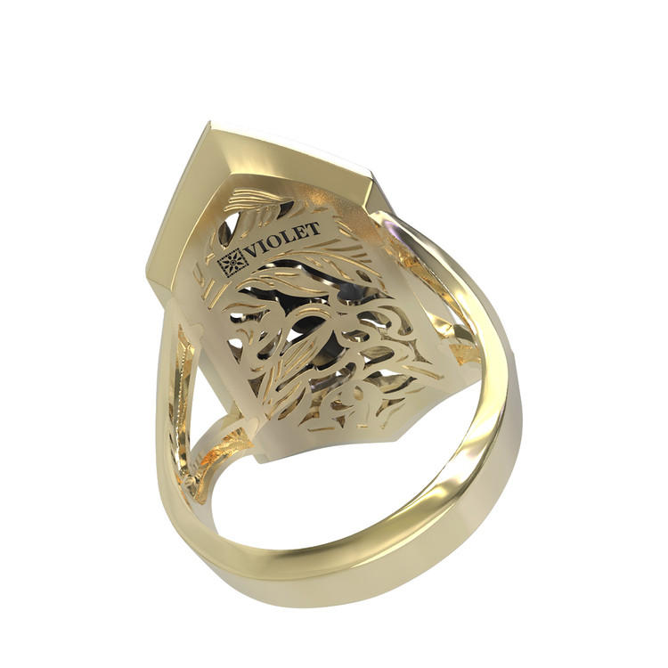 Кольцо из лимонного золота