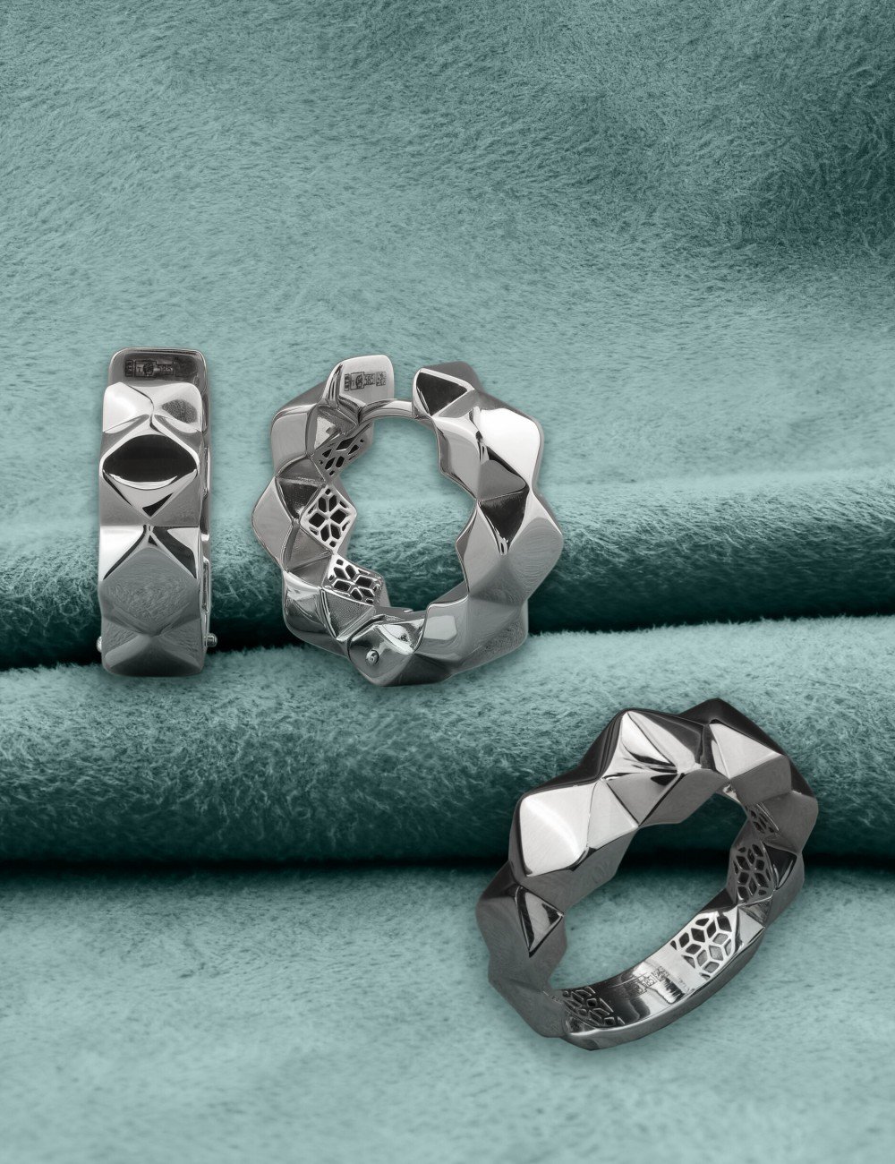 Серьги из белого золота 585 пробы