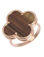 Кольцо из золота 585 пробы c тигровым глазом