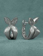 Серьги из белого золота 585 пробы