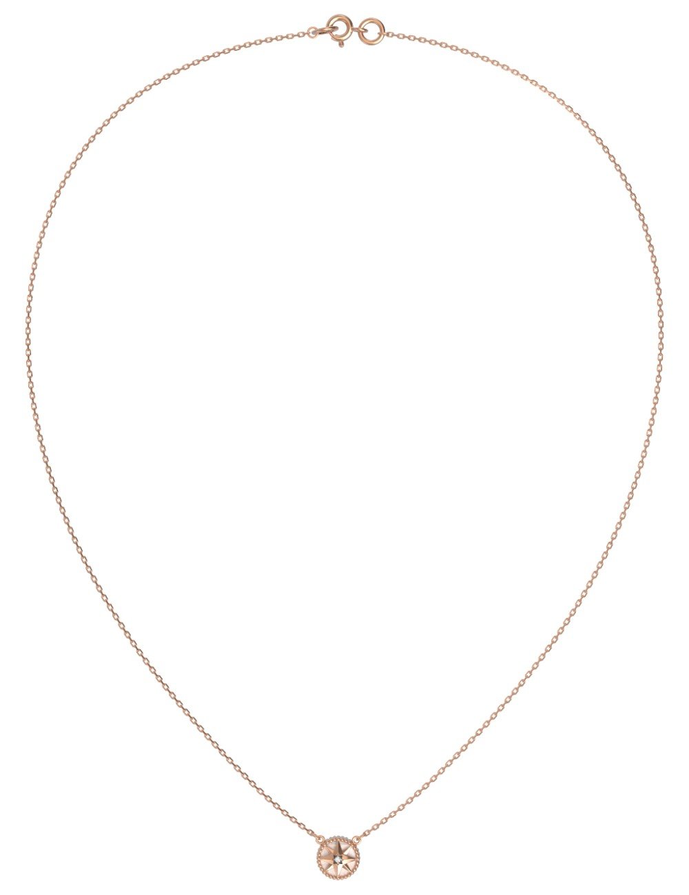 Колье из золота 585 пробы c бриллиантами и перламутром