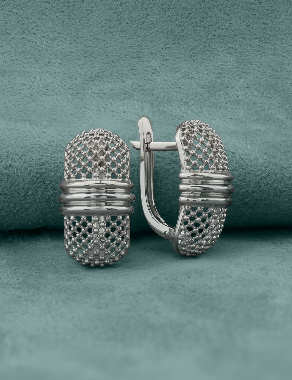 Серьги из белого золота 585 пробы