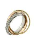 Кольцо из золота 585 пробы c фианитом