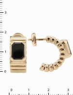 Серьги из золота 585 пробы c ониксом
