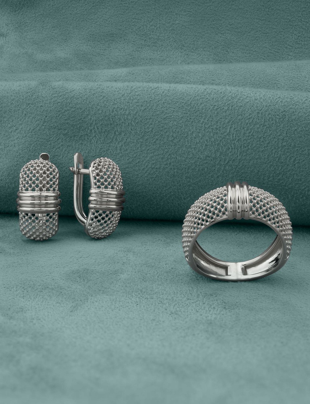 Серьги из белого золота 585 пробы