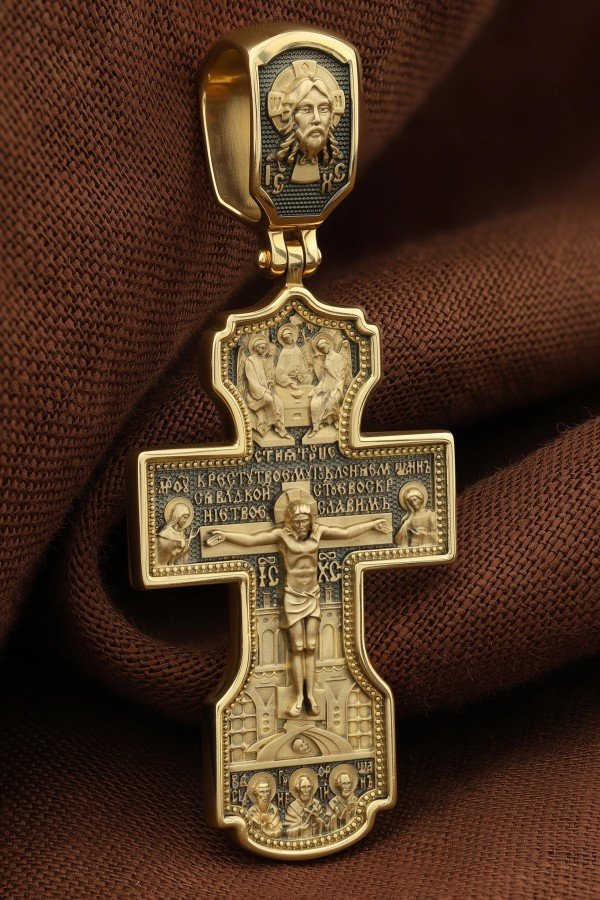 Крест из лимонного золота
