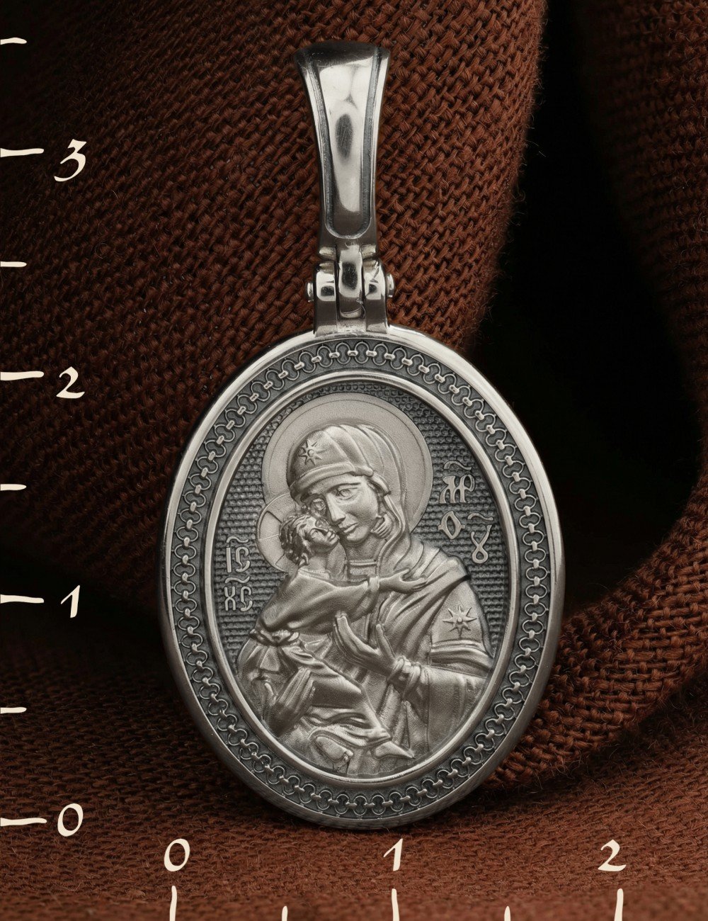 Образок из белого золота 585 пробы