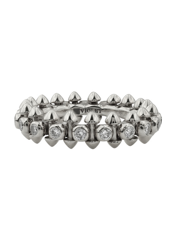 Кольцо из белого золота c бриллиантами