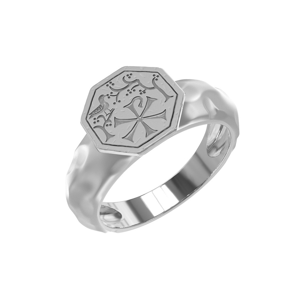 Кольцо из белого золота