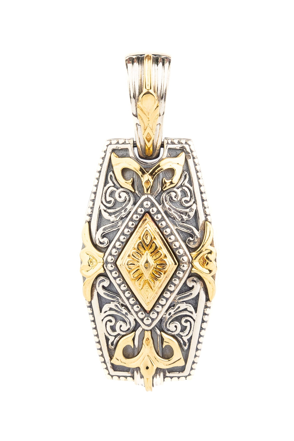 Подвеска из серебра и золота c рубином