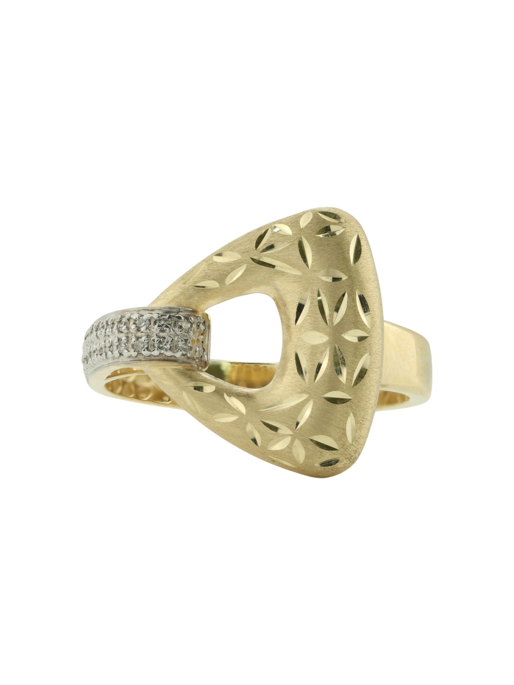 Кольцо из лимонного золота c бриллиантами