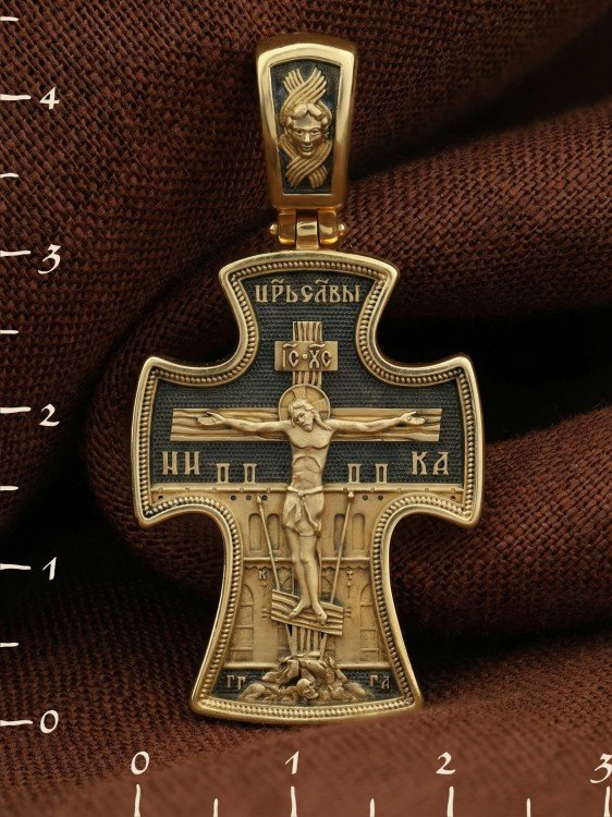 Крест из лимонного золота