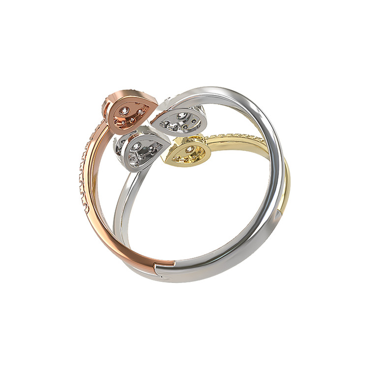 Кольцо из белого золота c бриллиантами