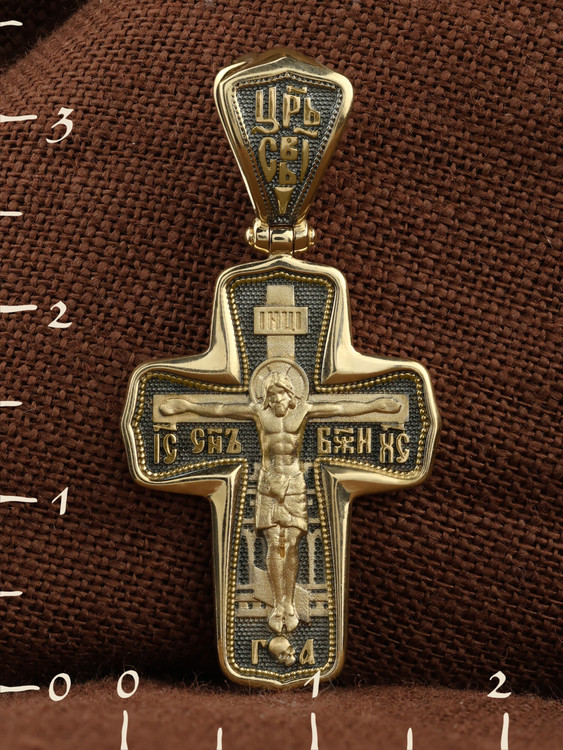 Крест из лимонного золота