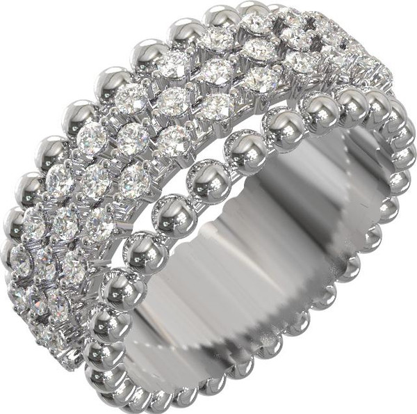 Кольцо из белого золота c бриллиантами