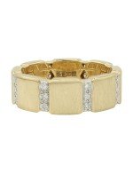 Кольцо из лимонного золота 585 пробы c бриллиантами