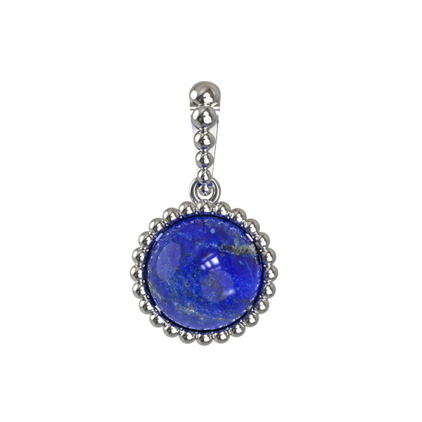 Подвеска из белого золота c лазуритом
