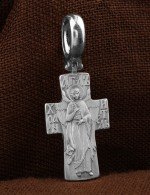 Крест из белого золота 585 пробы