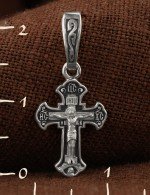Крест из белого золота 585 пробы