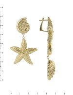 Серьги из лимонного золота 585 пробы