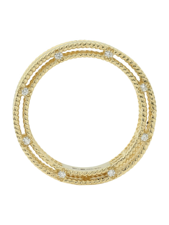 Кольцо из лимонного золота c бриллиантами