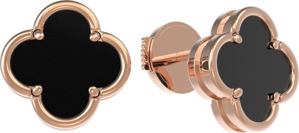 Серьги из золота 585 пробы c ониксом
