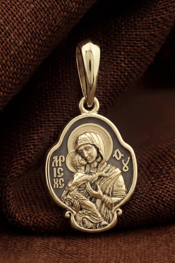 Образок из лимонного золота 585 пробы